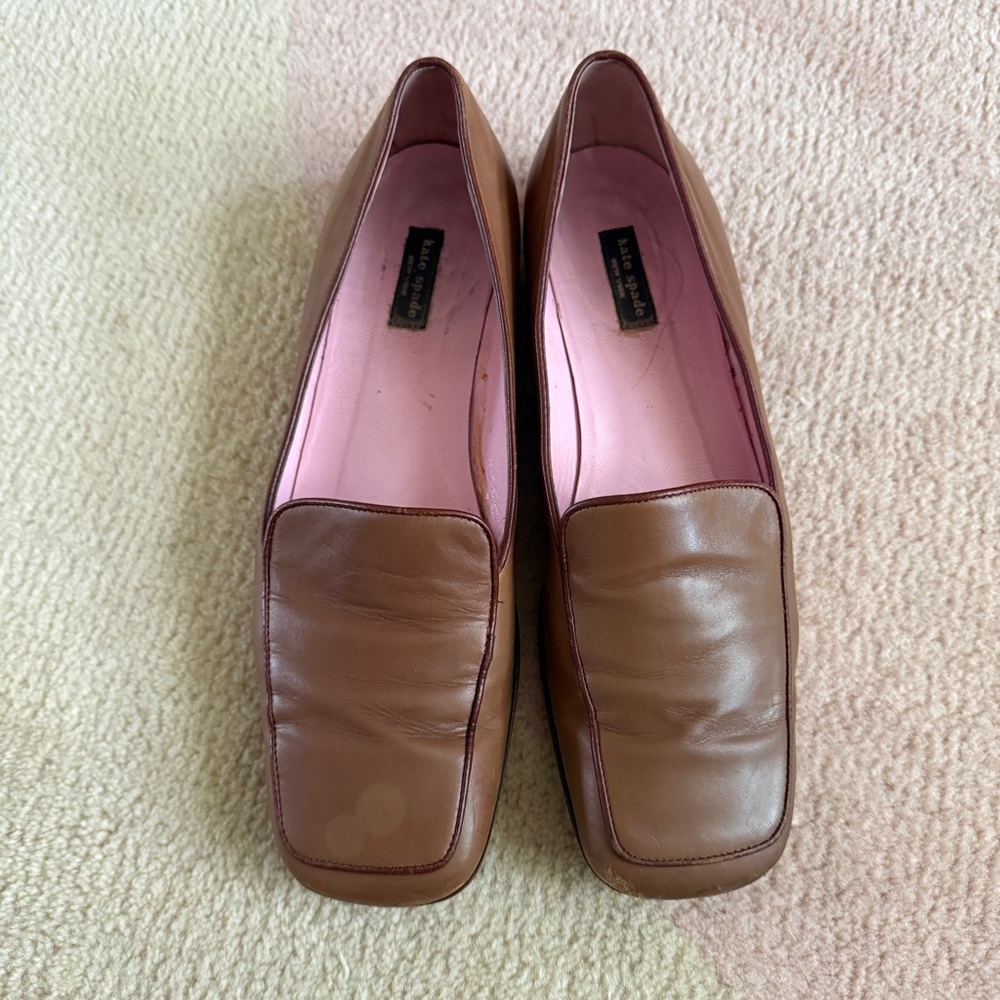 Kate Spade Tan Leather Loafers
